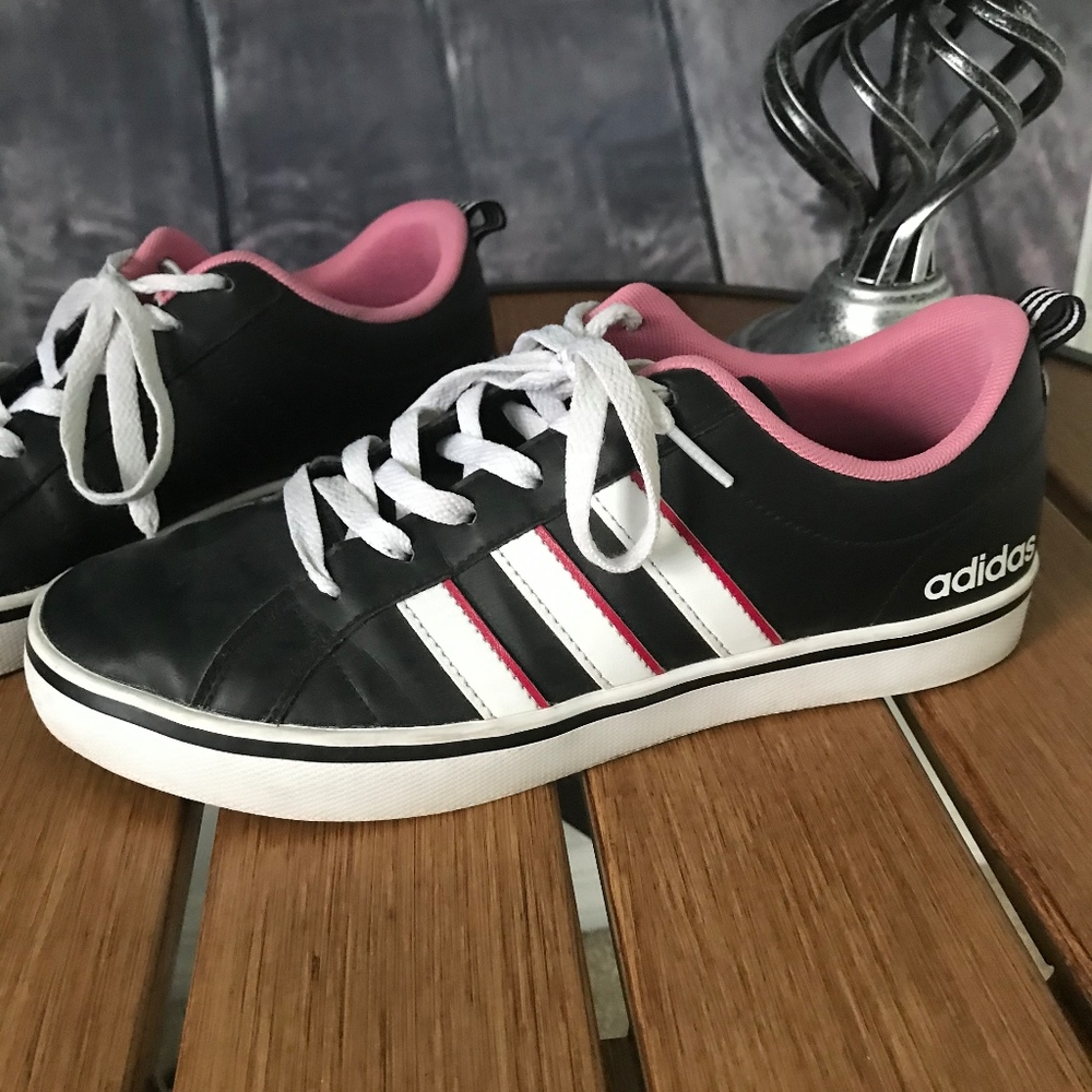 Woman’s Black/Pink Leather Adidas